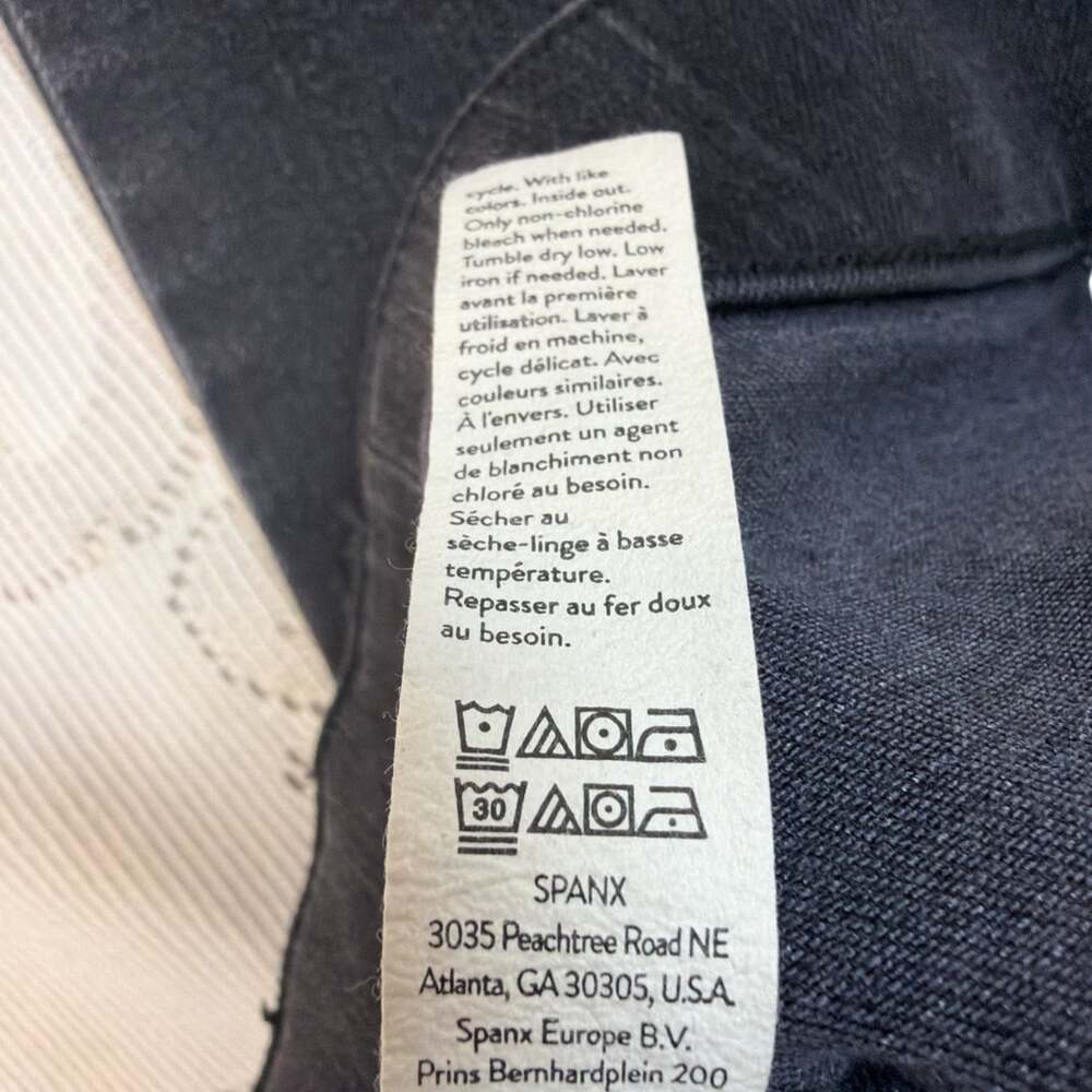 SPANX Ankle Straight Leg Jeans Black Pull On Tall Size M Small 20355T W30”/L29” - Picture 7 of 10